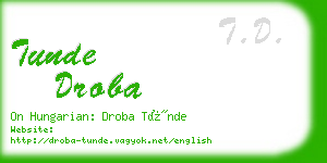 tunde droba business card